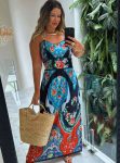 chemise crepe azul