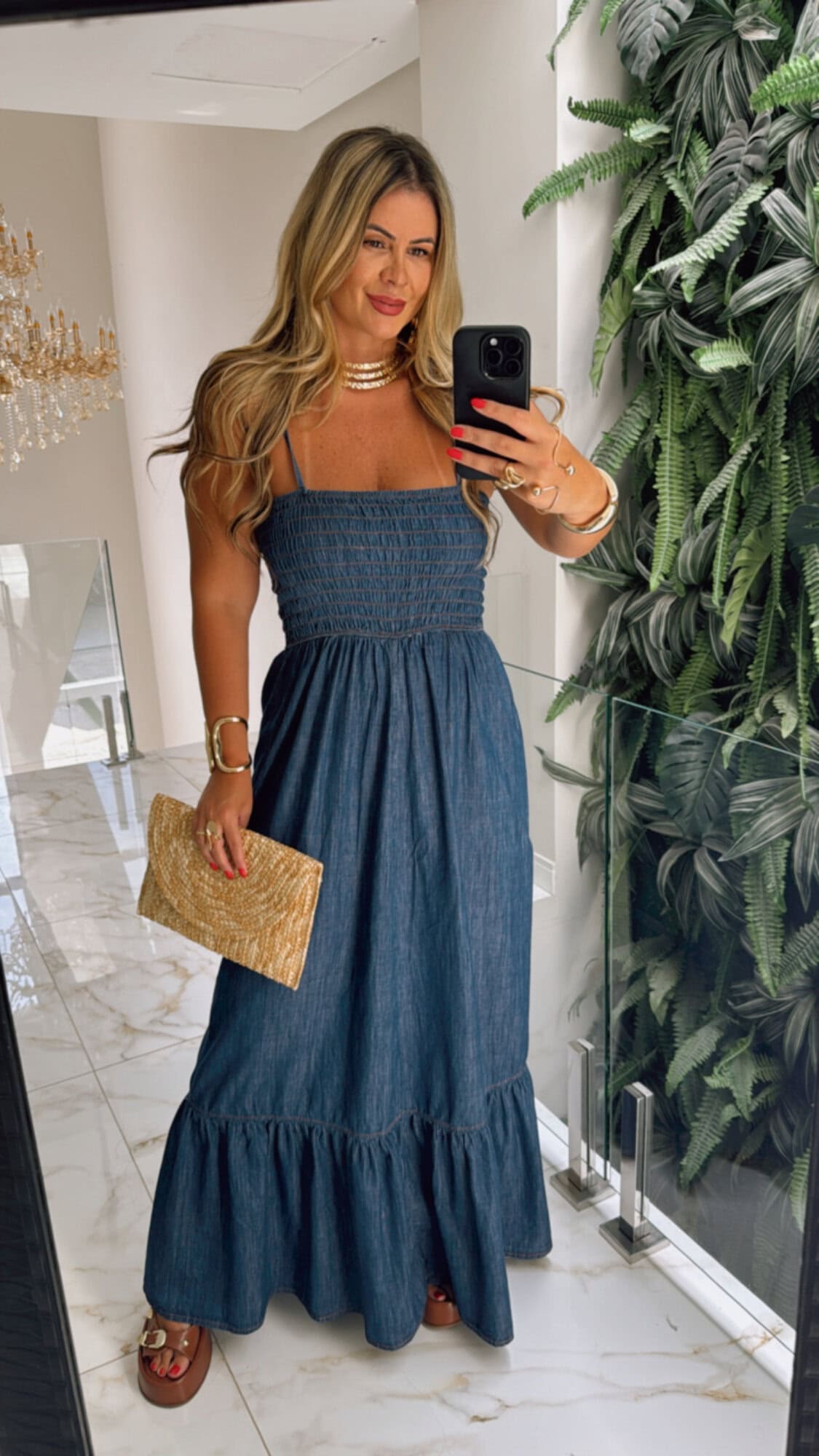 Vestido Jeans lastex Tuê Brasil