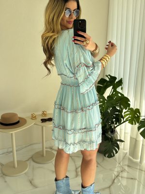 vestido curto boho luxo amarelo