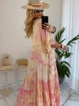 vestido boho chic marrom