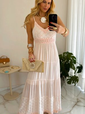 vestido boho chic verde