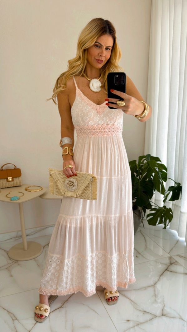 vestido boho chic verde