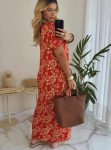 vestido boho chic marrom
