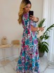 vestido boho chic marrom