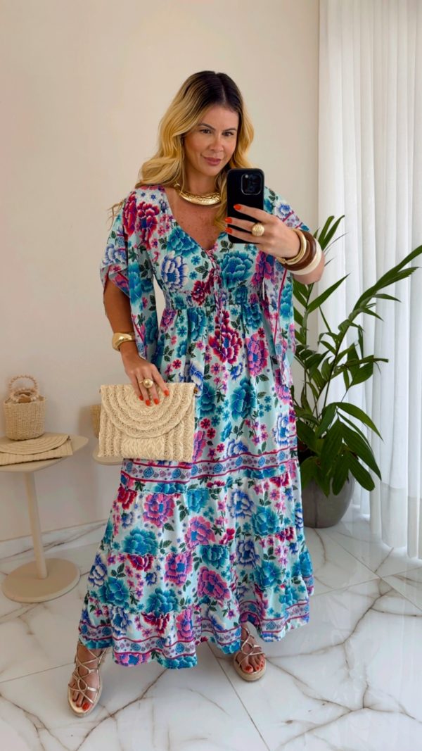 vestido boho chic marrom