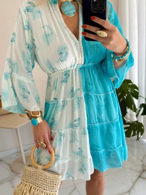 vestido boho chic verde