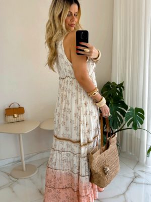 vestido boho chic cami verde