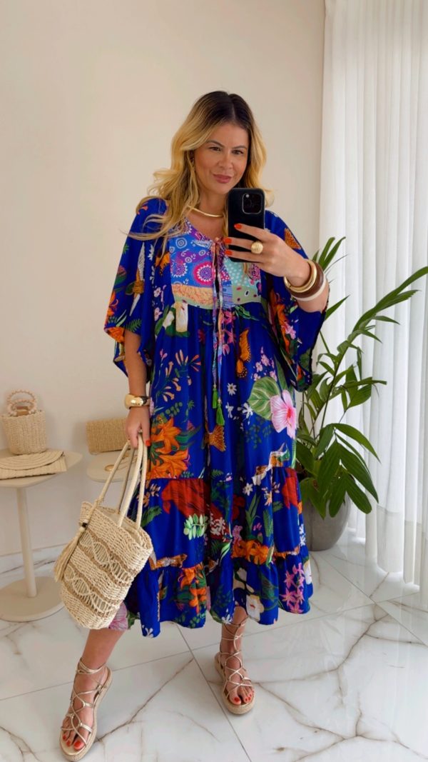 vestido boho chic marrom