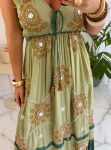 vestido boho chic marrom