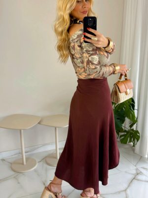 blusa crepe animal print