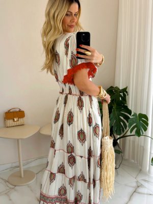 vestido boho chic cami verde