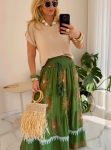 saia boho chic verde