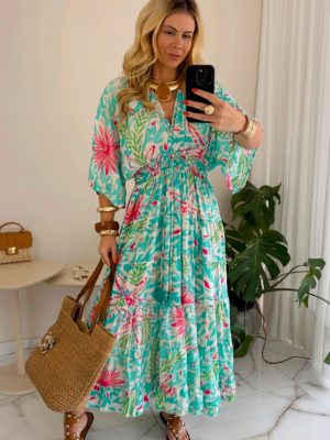 calça viscose petróleo