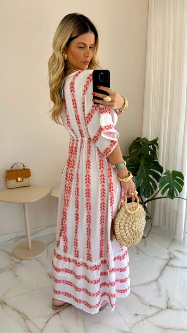 vestido boho chic vermelho vestido boho chic vermelho