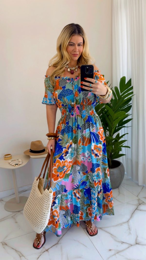 vestido jussara azul vestido jussara azul