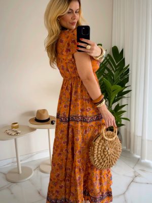 vestido iara laranja