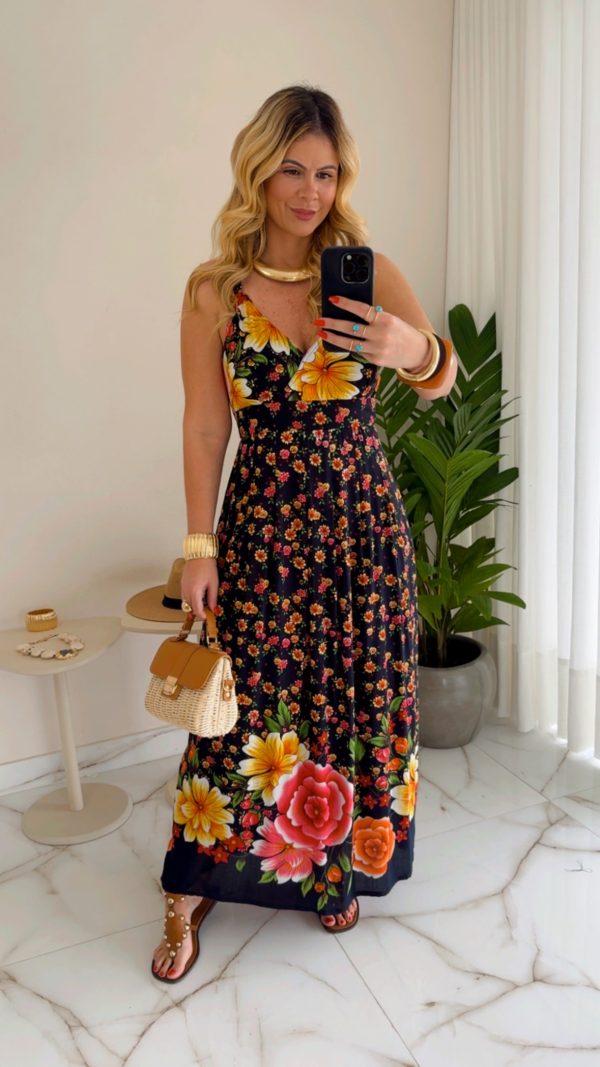 vestido bianca preto