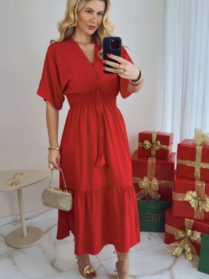 vestido laura vermelho