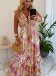 vestido boho chic croche laranja