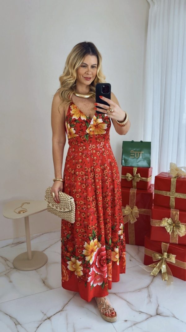 vestido laura vermelho