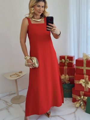 vestido laura vermelho