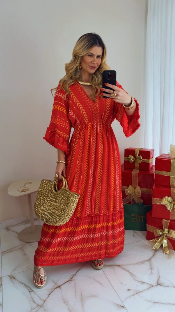 vestido laura vermelho