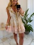 vestido boho chic croche laranja