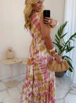 vestido boho chic croche laranja