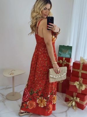 vestido laura vermelho