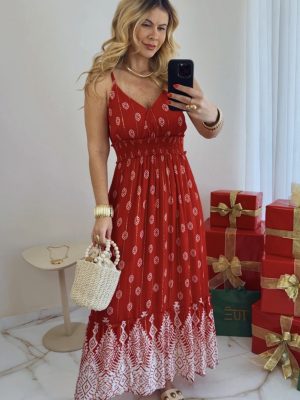 vestido laura vermelho