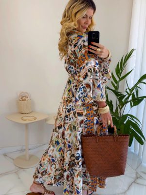 vestido longo estam bege