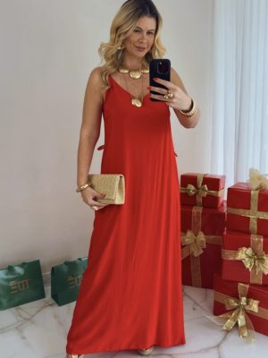 vestido laura vermelho