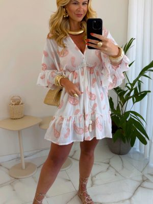 vestido boho chic croche laranja