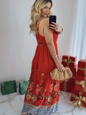 vestido laura vermelho