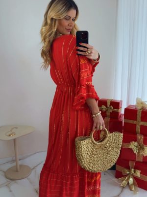 vestido laura vermelho