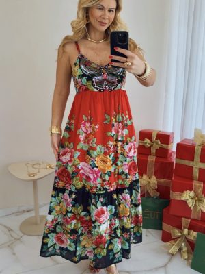 vestido laura vermelho