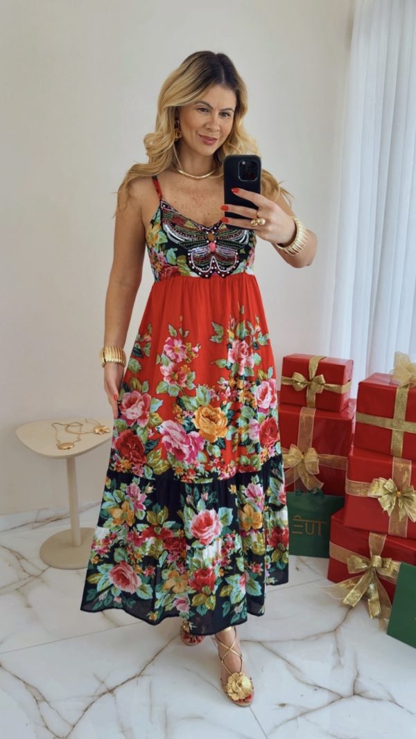 vestido laura vermelho