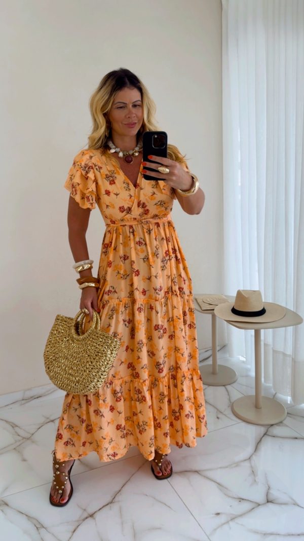 vestido midi estampado vestido midi estampado