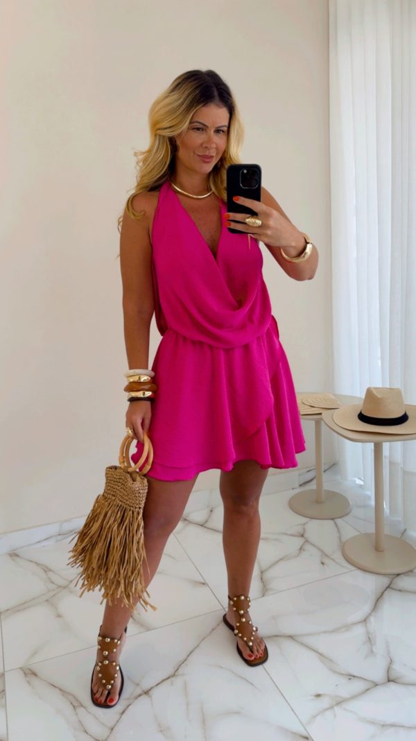 vestido midi estampado