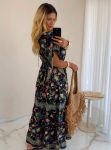 vestido boho chic azul