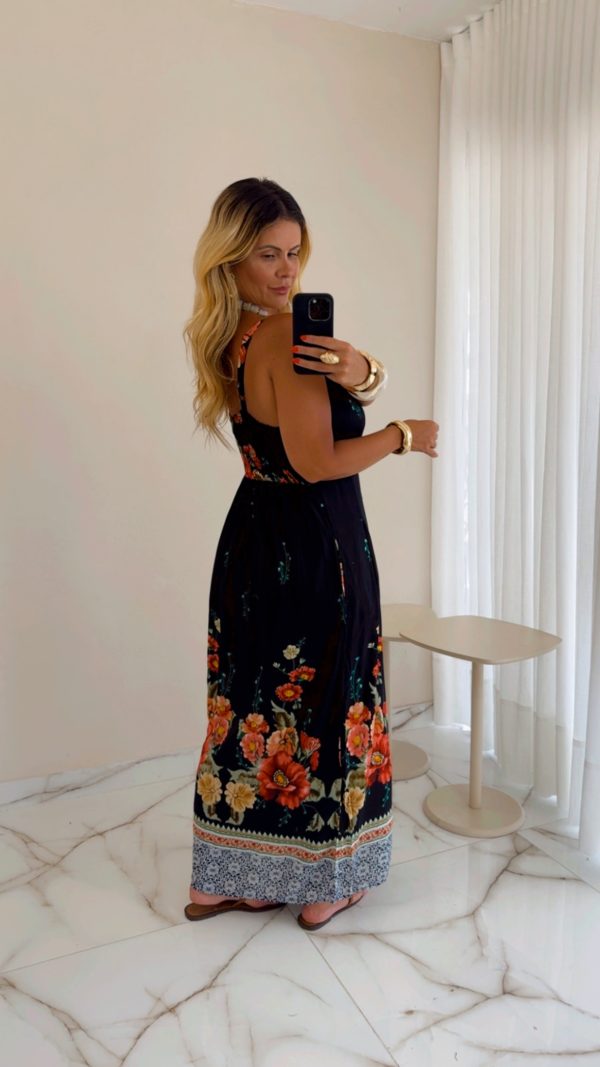 vestido boho chic azul vestido boho chic azul