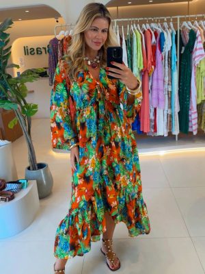 vestido raquel laranja