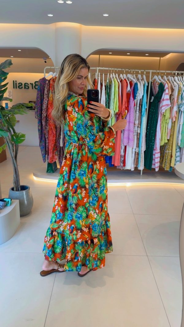 vestido raquel laranja vestido raquel laranja