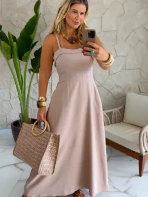 vestido nina marrom