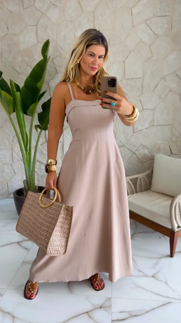 vestido nina marrom