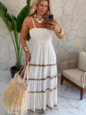 vestido boho chic verde