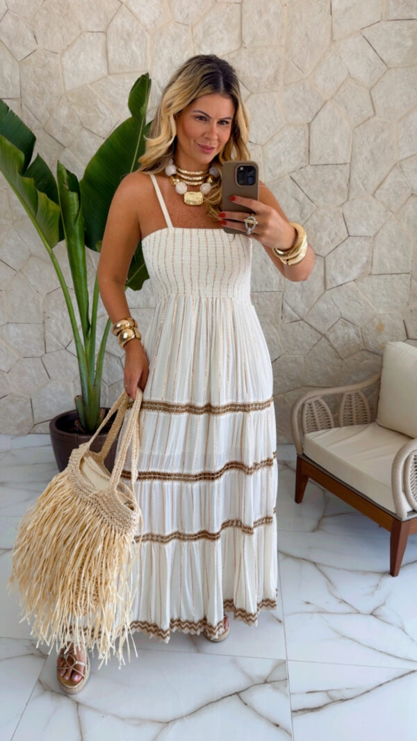 vestido boho chic verde