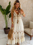 vestido boho chic luxo azul