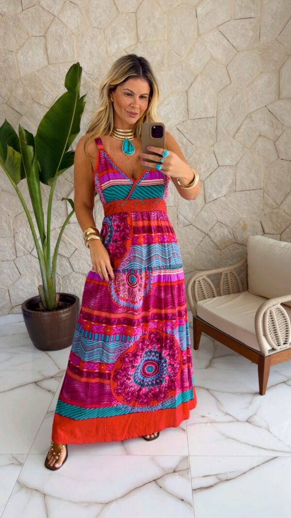 vestido viscose estampado vestido viscose estampado