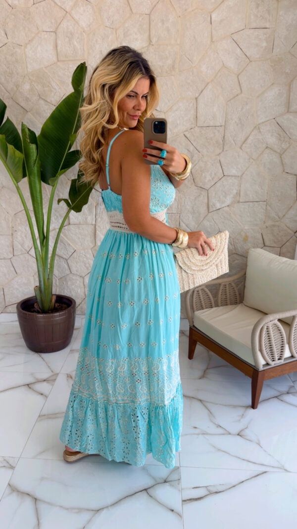 vestido boho chic luna turquesa vestido boho chic luna turquesa